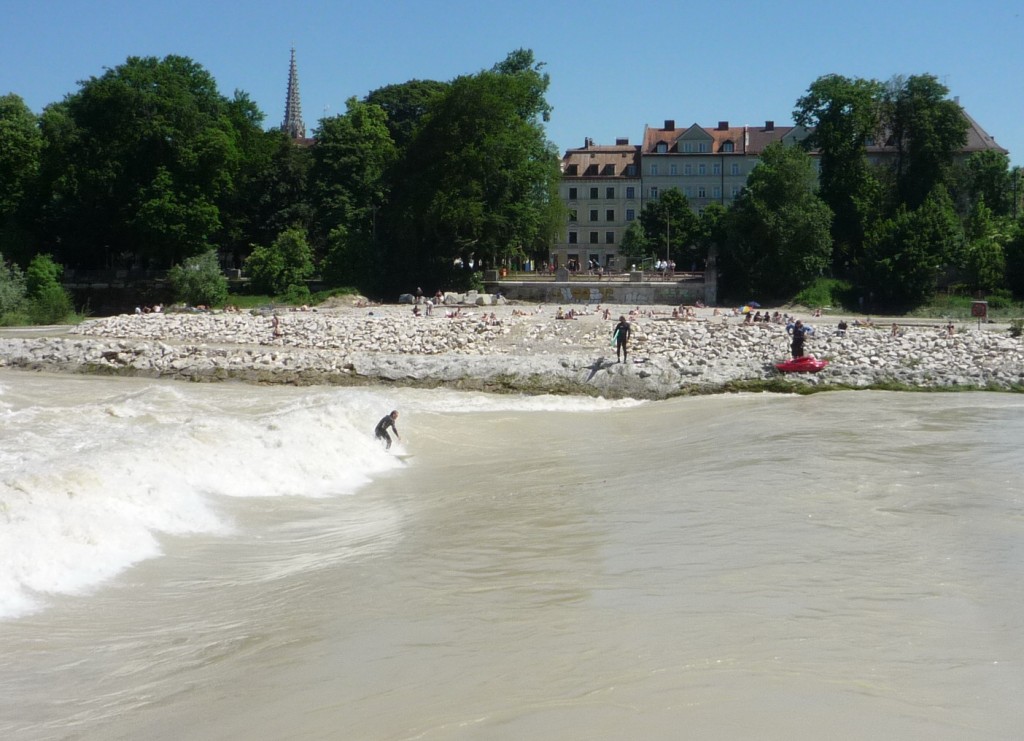 Surfeur sur l'Isar